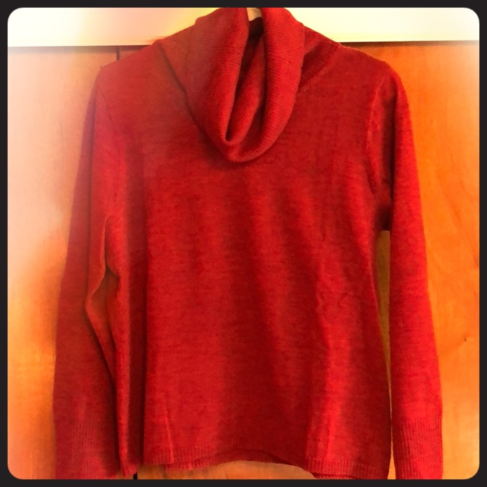 Cowlneck merino wool sweater